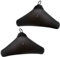 WENKO Kleiderbügel Deep Black 2er Set - Bügel, 2er Set, aufblasbar, Polyethylen-Vinylacetat, 42.5 x 22 cm, Schwarz