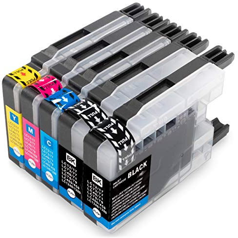 ESMOnline 5 komp. Druckerpatronen als Ersatz für Brother LC-1280XL LC-1240 LC-1220 MFC J430W J625DW J725DW J825DW J925DW J5910DW J6510DW J6710DW J6910DW LC1280XL LC1240 LC1220