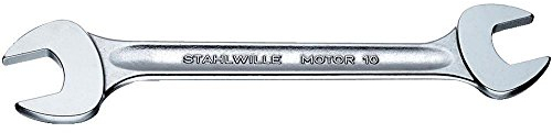 STAHLWILLE Nr. 10 | Doppel-Maulschlüssel 17 x 19 mm | extrem belastbar und schraubenschonend | Schraubenschlüssel Made in Germany