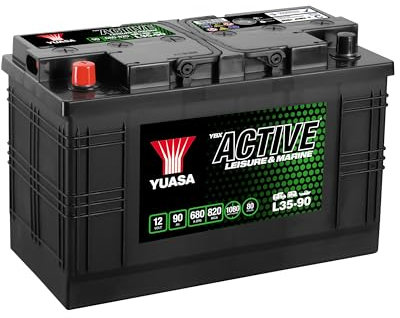 Yuasa L35-90 12V 90Ah 680CCA Maintenance Free High Performance Leisure & Marine Battery