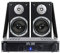 Skytronic 5 HiFi Bookshelf Speaker System with SPL-300 Stereo Amplifier and Speaker Cables - Complete Home Cinema Audio Bundle, 140W Powered Sound System