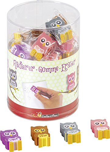 Brunnen Radiergummi 'Eule' (3,5 x 2 cm), Gummi, ERASER, Radiergummi, Tier, Grey