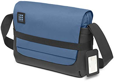 Moleskine- Borsa a Tracolla da Lavoro Device Bag per Tablet, Laptop, PC, Notebook e iPad finoa 15'', Dimensioni 39 x 13 x 28 cm, Colore Blu Boreale