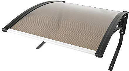 popspark Garage Carport pour robot tondeuse de du garage, protection uV, tondeuse robotizzato résistant aux intempéries, 101 * 76 * 6.5 cm marron