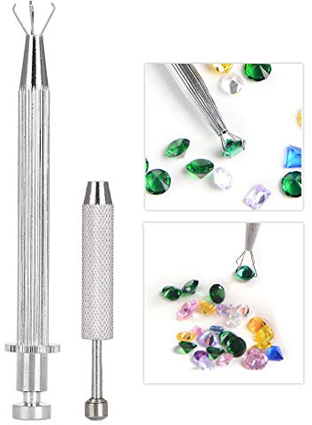YUYTE Pinza Avvita Palline per Piercing, Attrezzo con 4 Artigli per la Raccolta e Posizionamento di Perline, Gemme, Viti Piccole, Ideale per la Riparazione di Gioielli, Orologi e Occhiali