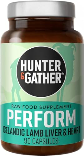 Hunter & Gather Nose to Tail - 90 Perform Capsules | Wild, Grass Fed Icelandic Lamb Ancestral Inspired Supplements| Raw Freeze-Dried Lamb | No GMO Feeds, Antibiotics Or Hormones