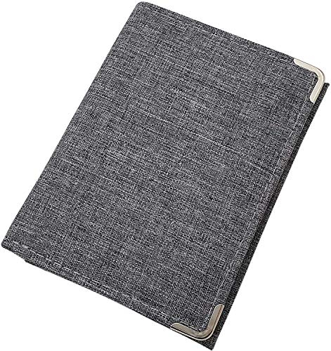 myledershop Hochformat Geldbörse/Geldbeutel/Portemonnaie/Portmonaise/Geldtasche/Portmonee mit Metallschutzecken in Grau
