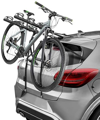 BBROS Heck-Fahrradträger | 3 Fahrräder | 45 kg | 6 Verriegelungen | Anti-Entriegelungssystem | Universal | zugelassen