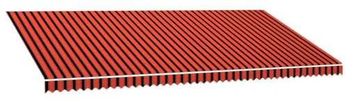 vidaXL Tenda da sole per giardino, patio, terrazza, esterno, resistente ai raggi UV, 600 x 300 cm, colore: arancione e marrone