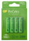 GP ReCyko Akku AA 2600mAh NiMH | 4 Stück Batterien AA wiederaufladbar 1,2V, vorgeladen Ready2use | Hohe Leistung und vielfach wiederverwendbar, plastikfreie Verpackung