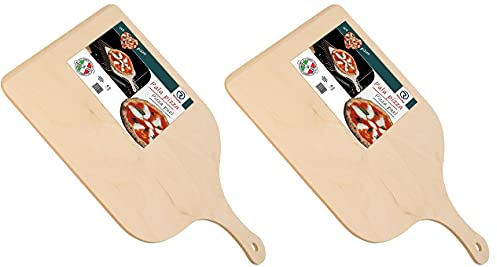 REPLOOD 2 Pale Per Pizza In Legno Di Betulla 30x42 Cm Pala Tagliere Con Impugnatura Pala Vassoio Pizze
