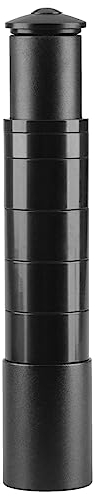 TRIWONDER Lenkererhöhung Aluminium Fahrrad Vorbau – MTB Gabelschaft Extender, Höhen-Adapter für Verstellbaren Ahead Vorbau, 28,6 mm / 1-1/8 Zoll (Reines Schwarz (extra lang), 185mm)
