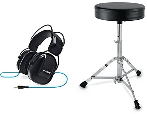 Alesis DRP100 Auriculares De Referencia para Batería Electrónica + Xdrum 6432 Sillín De Batería