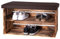 LAUBLUST Schuhschrank mit Sitzbank - ca. 79x34x49cm, Geflammt - Polster Braun | Schuhbank aus Holz - Schuhregal Regalboden längs