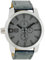 Oozoo Herrenuhr mit Lederband 45 MM Graublau/Graublau C6101