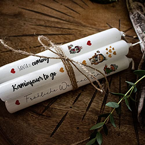 ilka parey wandtattoo-welt Kerzensticker Kerzentattoos Tattoofolie Weihnachten Christmas für Kerzen oder Keramik A4 Bogen DIY Stickerbogen für bis zu 40 Kerzen kst4