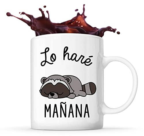Planetee Taza Mapache | Lo haré mañanai dea de regalo para los amantes de los animales