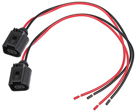 X AUTOHAUX 2 Stücke Kabelbaumstecker 2-poliger Zopfstecker Verdrahtungsadapter 1J0973702 für Volkswagen Jetta 2005-2014