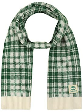 Timberland Écharpe à Carreaux, Posy Green, Taille Unique Femme