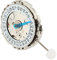 HALIYY Für Dg3804-3 GMT Automatikuhr, mechanisches Uhrwerk, Ersatzteile, Reparaturteile, silber