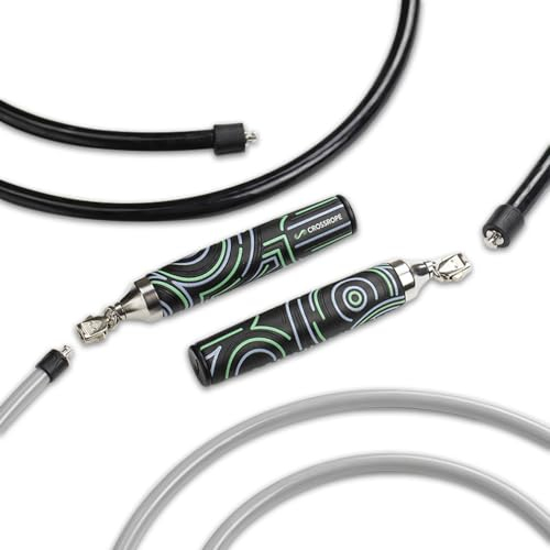 Crossrope Get Strong Set – Gewichtete Springseile für Krafttraining – Verbessern Sie Kraft und Ausdauer in einem lustigen Springseil-Workout – Medium