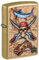 Guy Harvey Special Edition Uni Man Feuerzeug in Braun Multicolor Metall mit Piratenschädel, Schwertfisch und Manta Ray