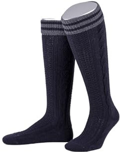 Lusana unisex Kniestrümpfe L8995R-652 marine, 40-41