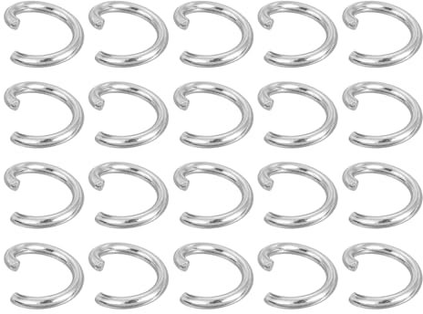 QUARKZMAN 100 Stück Biegeringe Edelstahl, 10 mm Spaltringe Metall 1,5 mm Dicke Offene Ringe Schmuck Reparatur Kettenringe Sprungringe für Schmuckherstellung Armbänder Halsketten Handwerk
