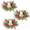 Weihnachts Kerzenringe Weihnachten Teelichthalter Votivkerzenhalter für Tischdekoratio, Künstlicher Roten Beeren Kranz Verschneiten Kiefernnadeln Kerzenring Hochzeit Kernstück Haustür Tisch Dekoration