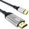 CKCN Cable HDMI a USB C 1 Metro, 4K UHD Thunderbolt 4/3 Tipo C Compatible Con iPhone 15/16 Pro, MacBook Pro/Air, iPad Pro, Samsung Galaxy S24/S23, Gris