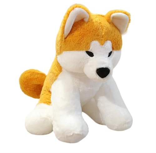 KUKUShining Shiba Inu Hund Kuscheltier Plüschtier, Weicher Akita Hund Welpen Stofftier für Zimmerdekoration Kinder und Hundeliebhaber(45cm/17.7in)