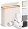 efluky 30L Toilet Roll Storage with Lid, Toilet Paper Basket, Bamboo Multifunctional Storage Basket Toilet Roll Basket for up to 9-12 Rolls, Perfect for Tight Spaces, Beige