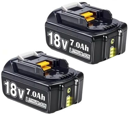 Pack of 2 7000mAh BL1860B Replacement for Makita 18V Battery Lithium ion Akku BL1815N BL1850 BL1830 BL1840 BL1845 BL1860 BL1850B-2 LXT-400