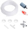 Accessoires pour Pompe à air d'aquarium, 9 Pièces Ensemble d'accessoire Aquarium, 2 m De Tuyau d'air, avec Clips d'Aspiration, Valves de Contrôle, Air Bubble Pierres, Connecteurs