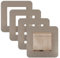 Light Switch Surround 4PCS Or 5PCS Self Adhesive Light Switch Cover Plates,Durable Resin & Aluminum Socket Surround,Finger Plates for Light Switches (4, Champagne Gold)