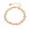 FLUIDABLE Cubic Zirconia Diamond Four Leaf Clover Charm Bracelet For Women, 18K Gold Plated Titanium Steel Chain Tennis Bracelets, Gift For Anniversary(Eileen Gold)
