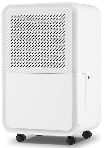 TANGZON 15L/Day Dehumidifier, Electric Dehumidifiers with 4 Modes, 2 Speeds, Continuous Drainage, Laundry Drying, 24H Timer, 2.5L Water Tank, Auto Off & Digital Humidity Display, for Home Damp Mould
