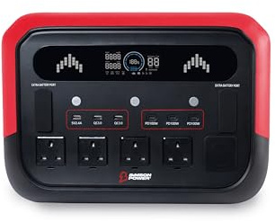Bimson Power 2400W Portable Power Station, 2048Wh LiFePO₄ Battery with 230V AC/USB-C/12V Outputs, 1Hr Fast Charging, Expandable Solar Generator for Camping, Outdoor Adventures, Home Backup & Job Sites