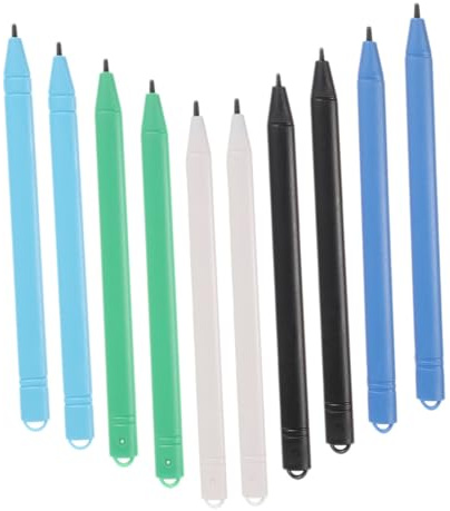 BUGUUYO 10 Lápices Táctiles para Tabletas LCD Lápices de Punta Fina para Escritura y Dibujo Colores y sin Batería Uso Ergonómico para Dispositivos Pantalla Táctil