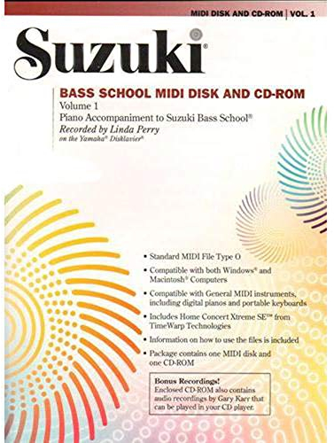 Suzuki Bass School MIDI Disk Acc./CD-Rom, Vol 1: MIDI Disk & CD-ROM [With CDROM and Disk]: Standard MIDI File Type 0. Compatible with Windows- and ... incl. digital pianos and portable keyboards