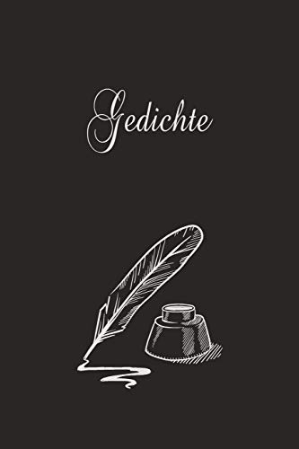 Gedichte: Mein Reimebuch zum Selberschreiben als Lyrik- und Text- Sammlung oder Poetry Slam Buch | ca A5 im Tintenfass Design