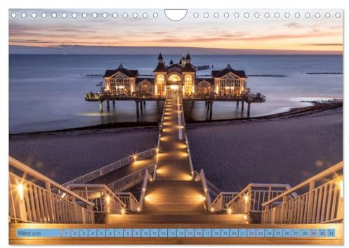 Sehnsucht Rügen (Wandkalender 2025 DIN A4 quer), CALVENDO Monatskalender: 12 einzigartige Augenblicke der Insel Rügen (CALVENDO Orte)