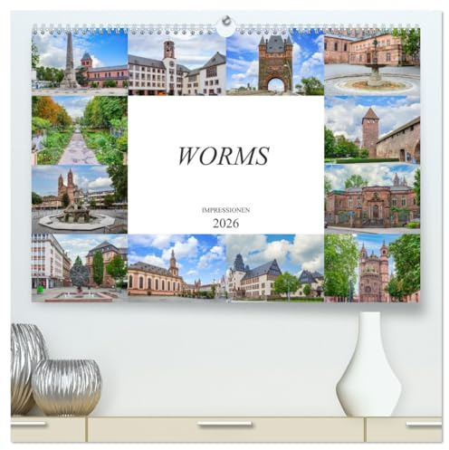 Worms Impressionen (hochwertiger Premium Wandkalender 2026 DIN A2 quer), Kunstdruck in Hochglanz: Einmalig beeindruckende Bilder der Stadt Worms (CALVENDO Orte)