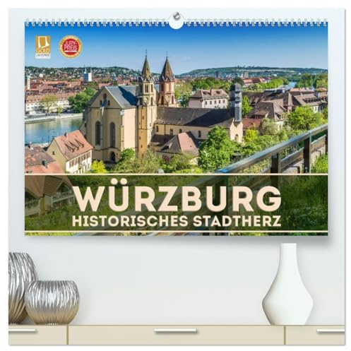 WÜRZBURG Historisches Stadtherz (hochwertiger Premium Wandkalender 2026 DIN A2 quer), Kunstdruck in Hochglanz: Sommerliche Impressionen aus Unterfranken (CALVENDO Orte)