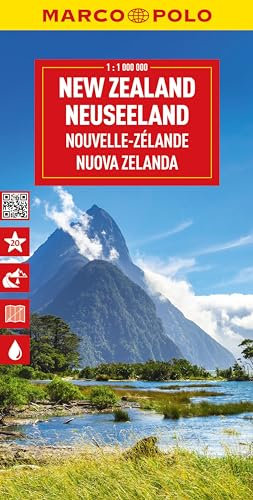 MARCO POLO Reisekarte Neuseeland 1:1 Mio.: Straßenkarte und Autokarte mit sehenswerten Strecken, Highlights und digitaler Erweiterung (Marco Polo Maps)