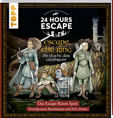 24 HOURS ESCAPE – Das Escape Room Spiel: Escape the Ring. Flucht der Gefährten: Inspiriert vom Werk J.R.R. Tolkiens. 24 Rätsel, versiegelte Seiten, ... HOURS Escape: Escape Room als Spiel & Buch)