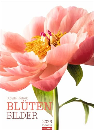 Blütenbilder Kalender 2026: Großer Jahres-Wandkalender mit stilvollen Fotos prachtvoller Blüten. Blumen-Kalender für die Wand. 49 x 68 cm. Hochformat