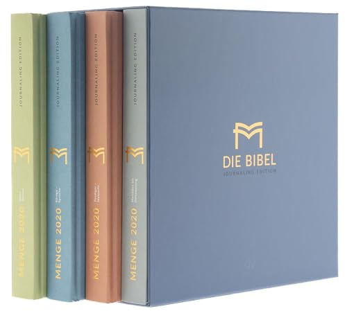 Menge 2020 (Bibel) – Journaling Edition – 4 Bände im Schuber: 3 AT-Bände und 1 NT-Band