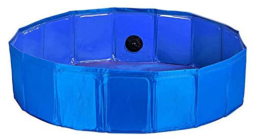 Pool Smontabile Animali Domestici Azzurro Poliestere Plastica (120 x 30 x 120 cm)