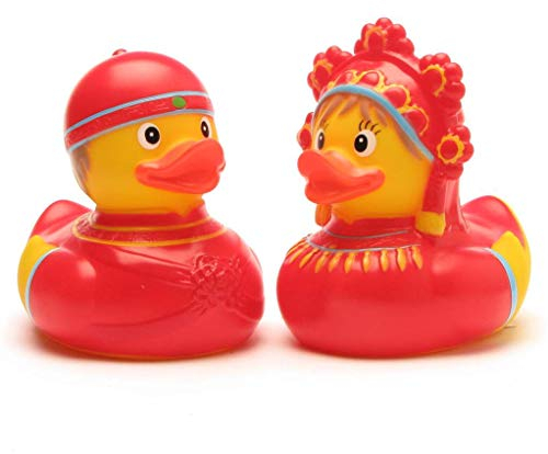 Duckshop I Badeentenpaar Russisches Brautpaar I Quietscheente I L: 7,5 cm